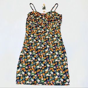 Floral Sweetheart Spaghetti Strap Dress